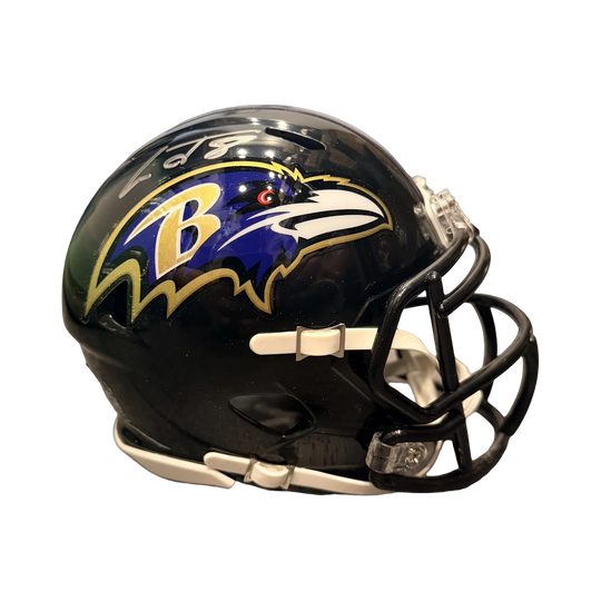 Lamar Jackson signed Baltimore Ravens mini helmet - Grail Chase Mini Helmet, Fan Cave Signature Vault