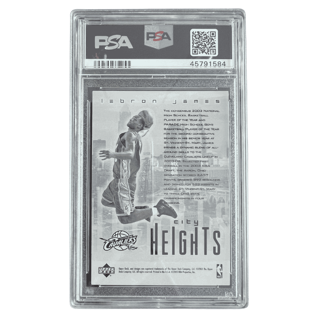 LeBron James PSA 10 2003 Upper Deck Redemption Special Card - Back