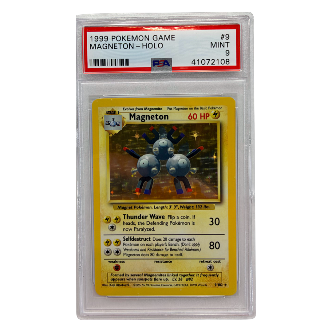 Magneton - Holo PSA 9 1999 Pokemon Game Card #9 - Front