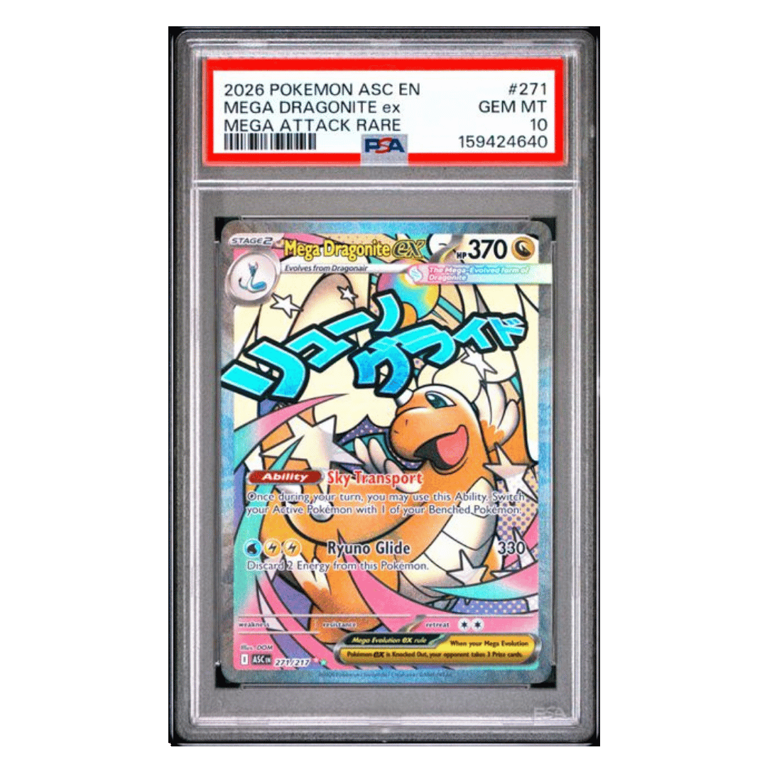 Mega Dragonite ex PSA 10 2026 Pokemon Ascended Heroes Mega Attack Rare #271