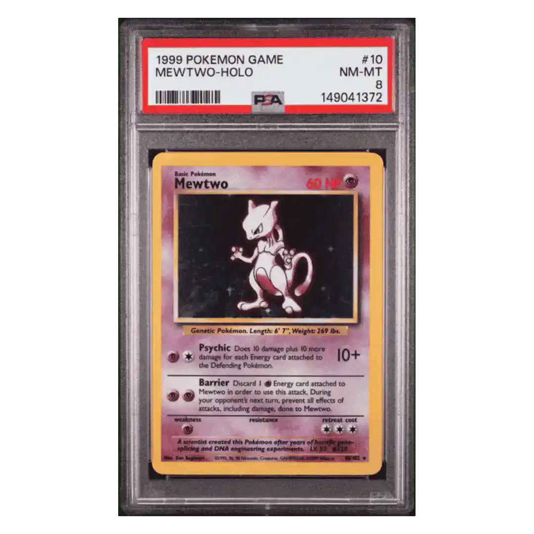 Mewtwo - Holo PSA 8 1999 Pokemon Game Card #10 - Front