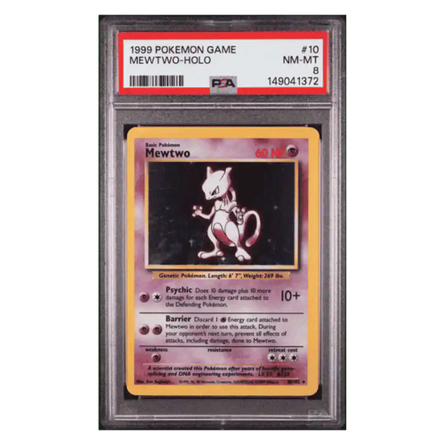 Mewtwo - Holo PSA 8 1999 Pokemon Game Card #10 - Front