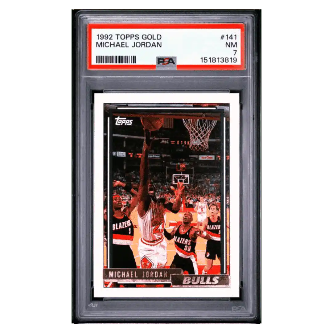 Michael Jordan PSA 7 1992 Topps Gold Card #141 - Front