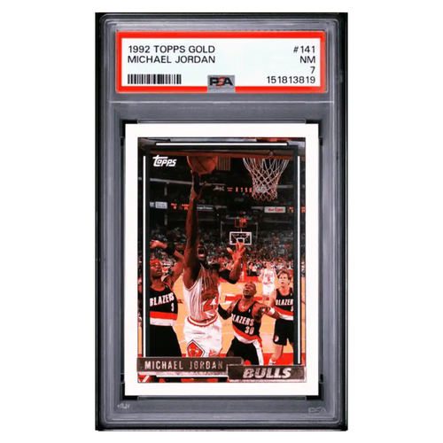 Michael Jordan PSA 7 1992 Topps Gold Card #141 - Front
