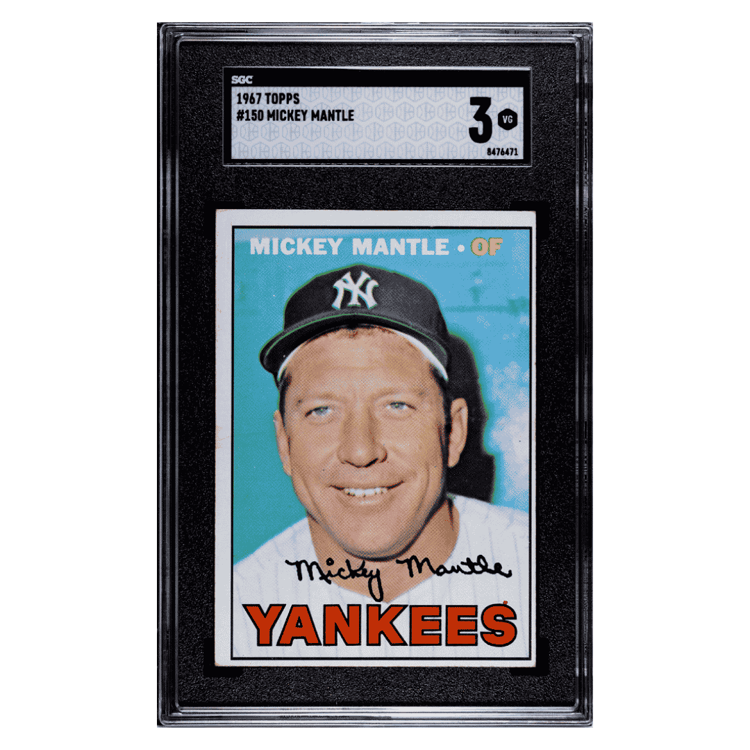 Mickey Mantle SGC 3 1967 Topps Card #150 - Front