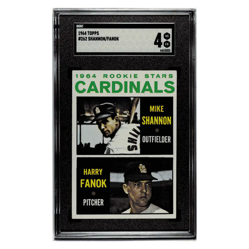 Mike Shannon/ Harry Fanok SGC 4 1964 Topps Card #262 - Front