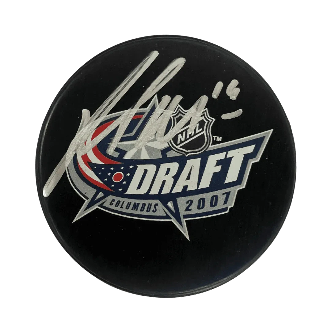 Pat Maroon St. Louis Blues Autographed 2007 NHL Draft Puck, JSA COA