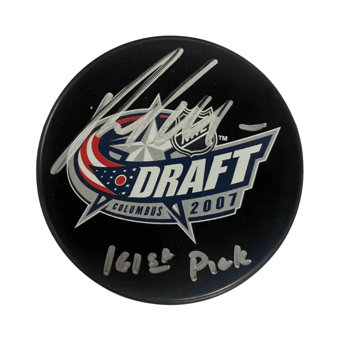 Pat Maroon St. Louis Blues Autographed 2007 NHL Draft Puck with Inscription, JSA COA