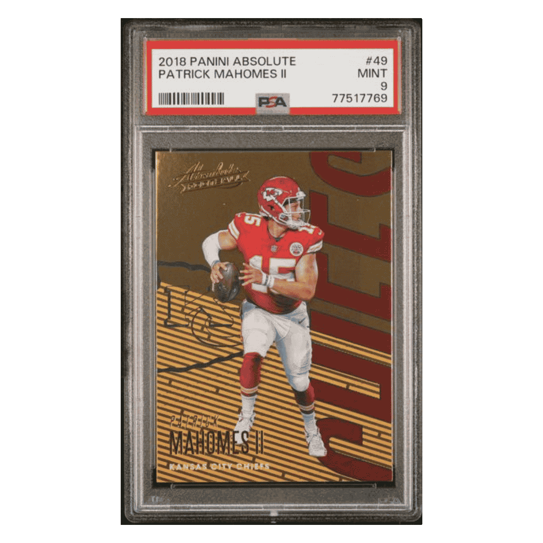 Patrick Mahomes PSA 9 2018 Panini Absolute Card #49 - Front