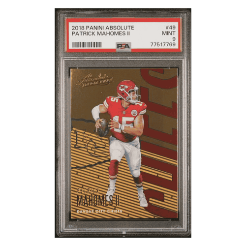 Patrick Mahomes PSA 9 2018 Panini Absolute Card #49 - Front