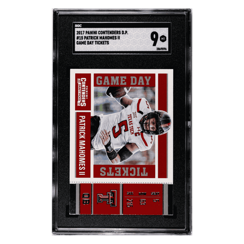 Patrick Mahomes SGC 9 2017 Panini Contenders Draft Picks Game Day Tickets Card #15 - Front