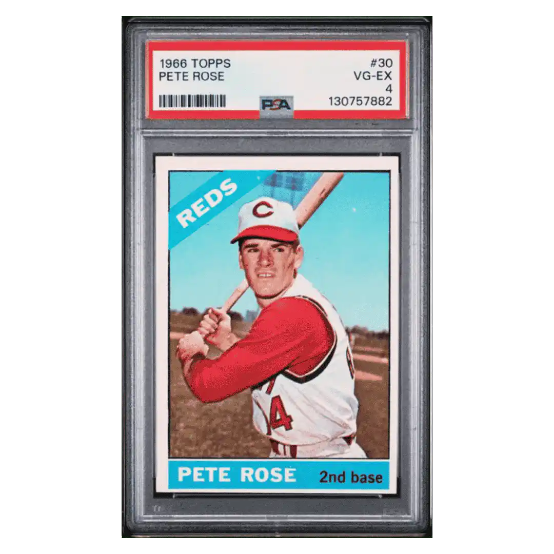 Pete Rose PSA 4 1966 Topps Card #30 - Front