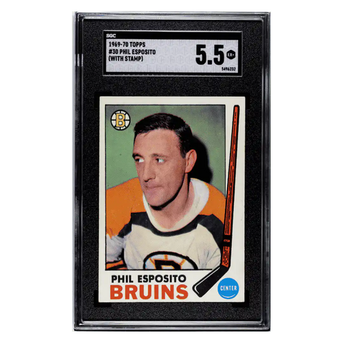 Phil Esposito SGC 5.5 1969-70 Topps - With Stamp Card #30 - Front