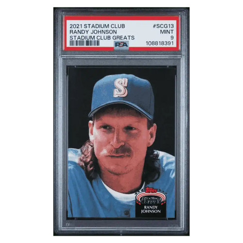 Randy Johnson PSA 9 2021 Topps Stadium Club Greats POP 2 Card #SCG13 - Front