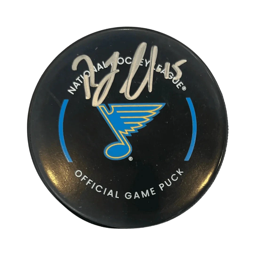 Robby Fabbri St. Louis Blues Autographed Official Game Puck, JSA COA