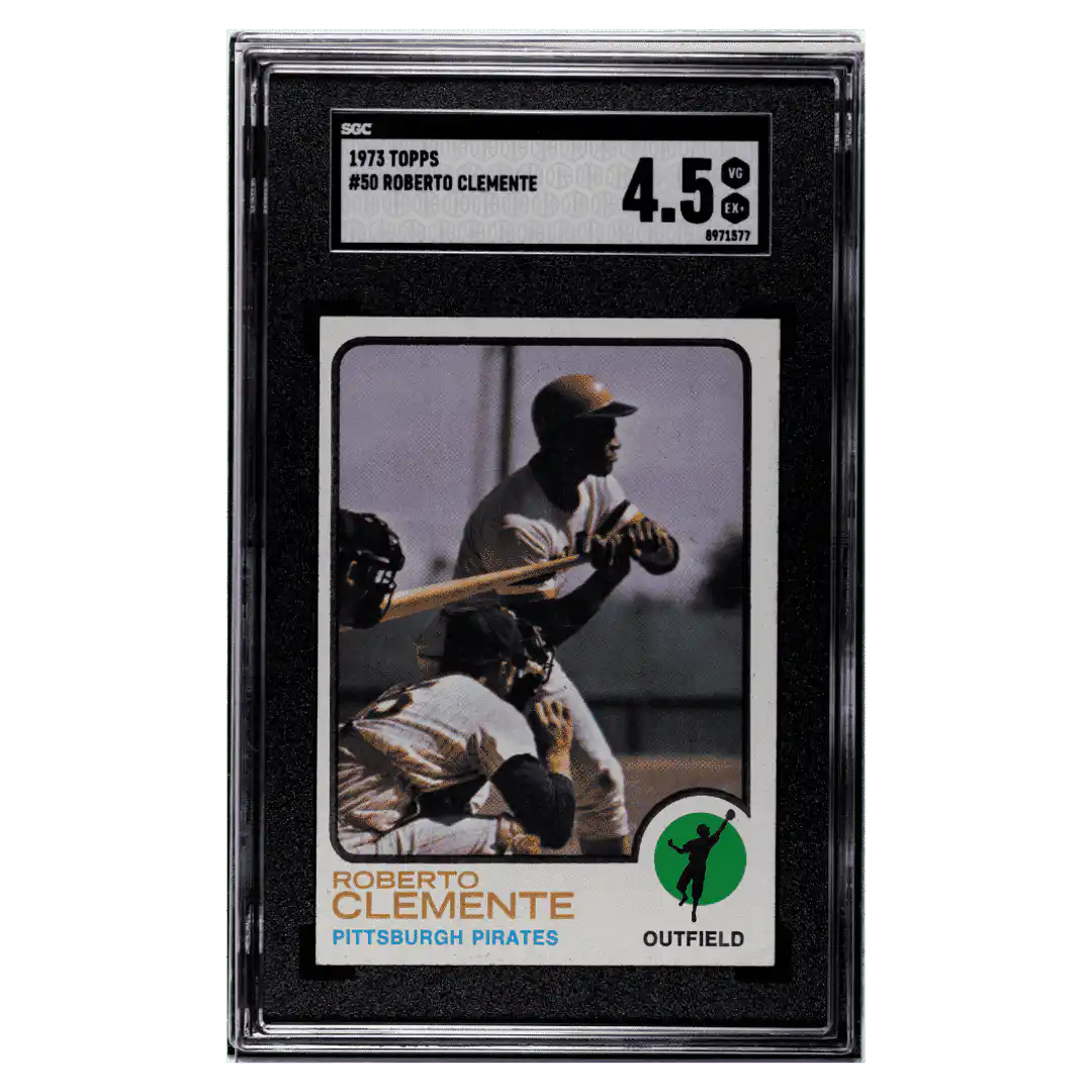 Roberto Clemente SGC 4.5 1973 Topps Card #50 - Front