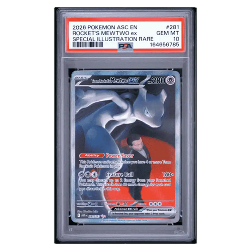 Rocket's Mewtwo ex PSA 10 2026 Pokemon Ascended Heroes Special Illustration Rare Card #281 - Front