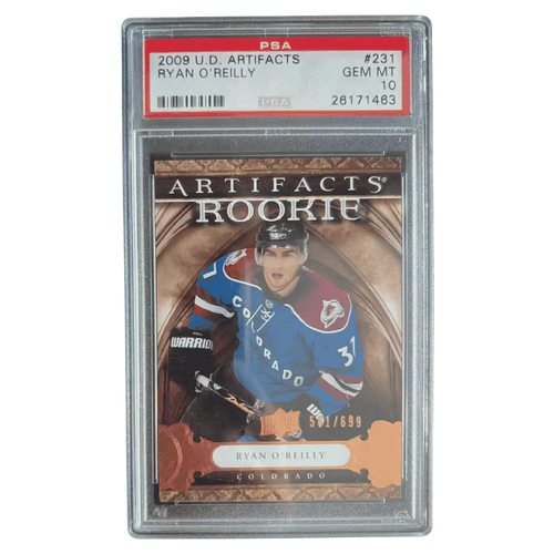 Ryan O'Reilly PSA 10 2009 Upper Deck Artifacts Rookie RC #d/ 699 Card #231 - Front