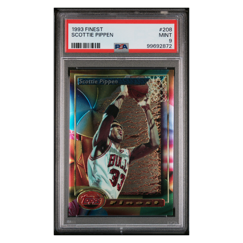 Scottie Pippen PSA 9 1993 Topps Finest Card #208 - Front
