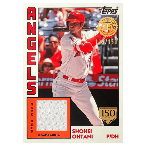 Shohei Ohtani 2019 Topps Baseball Series One 1984 Baseball Relics Game Used Memorabilia /150 Card #84R-SO - Front