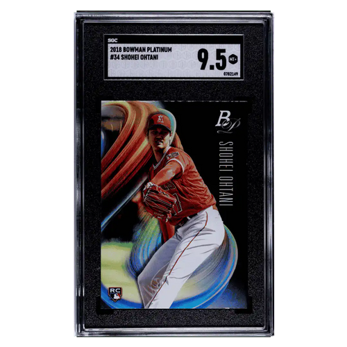 Shohei Ohtani SGC 9.5 2018 Bowman Platinum Rookie RC Card #34 - Front