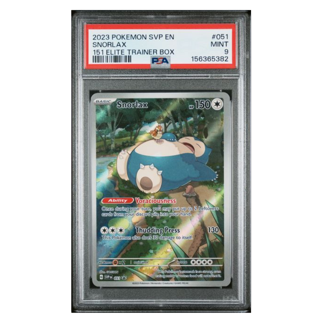 Snorlax PSA 9 2023 Pokemon Scarlet and Violet Promo 151 Elite Trainer Box Card #051 - Front