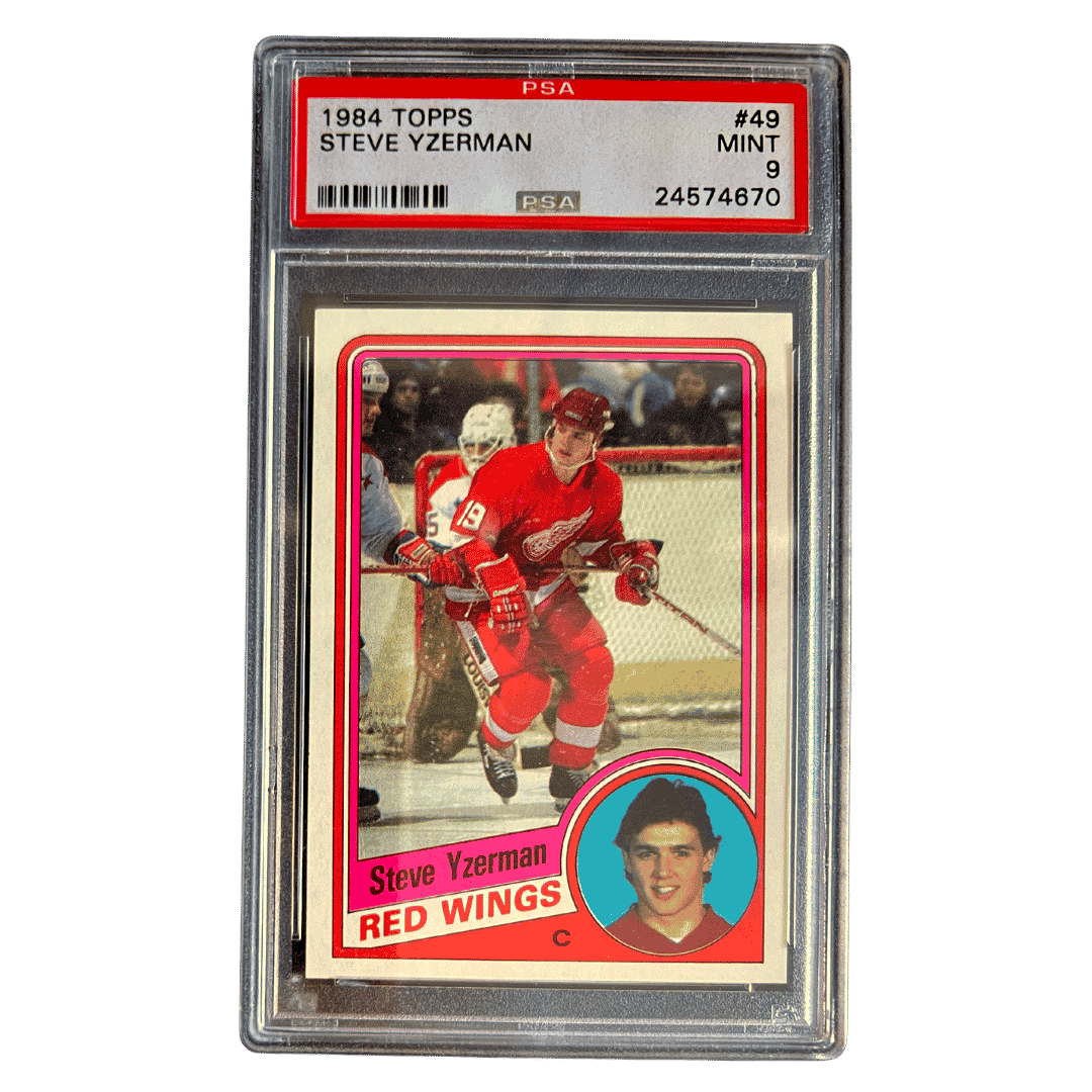 Steve Yzerman PSA 9 1984 Topps Card #49 - Front
