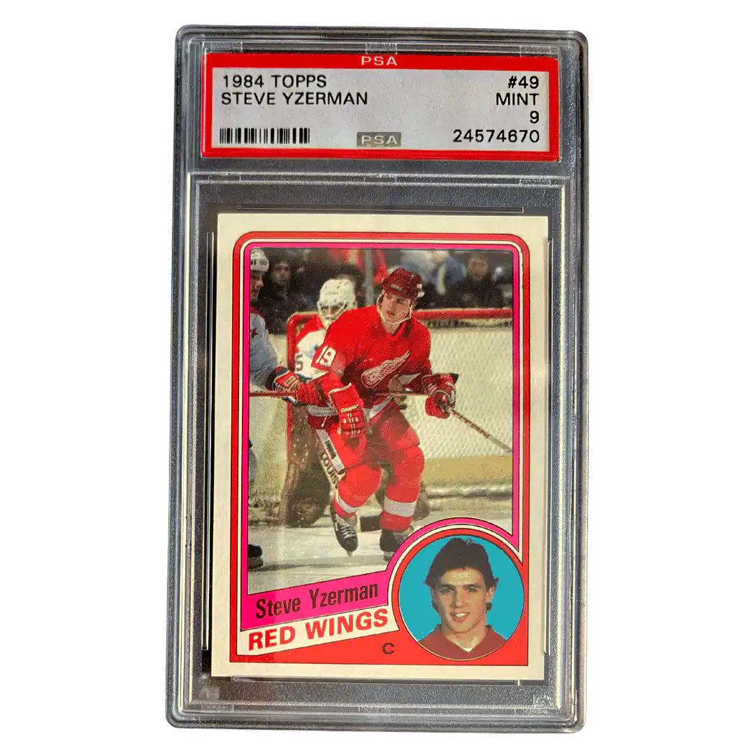 Steve Yzerman PSA 9 1984 Topps Card #49 - Front
