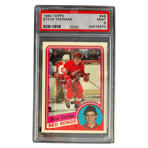 Steve Yzerman PSA 9 1984 Topps Card #49 - Front