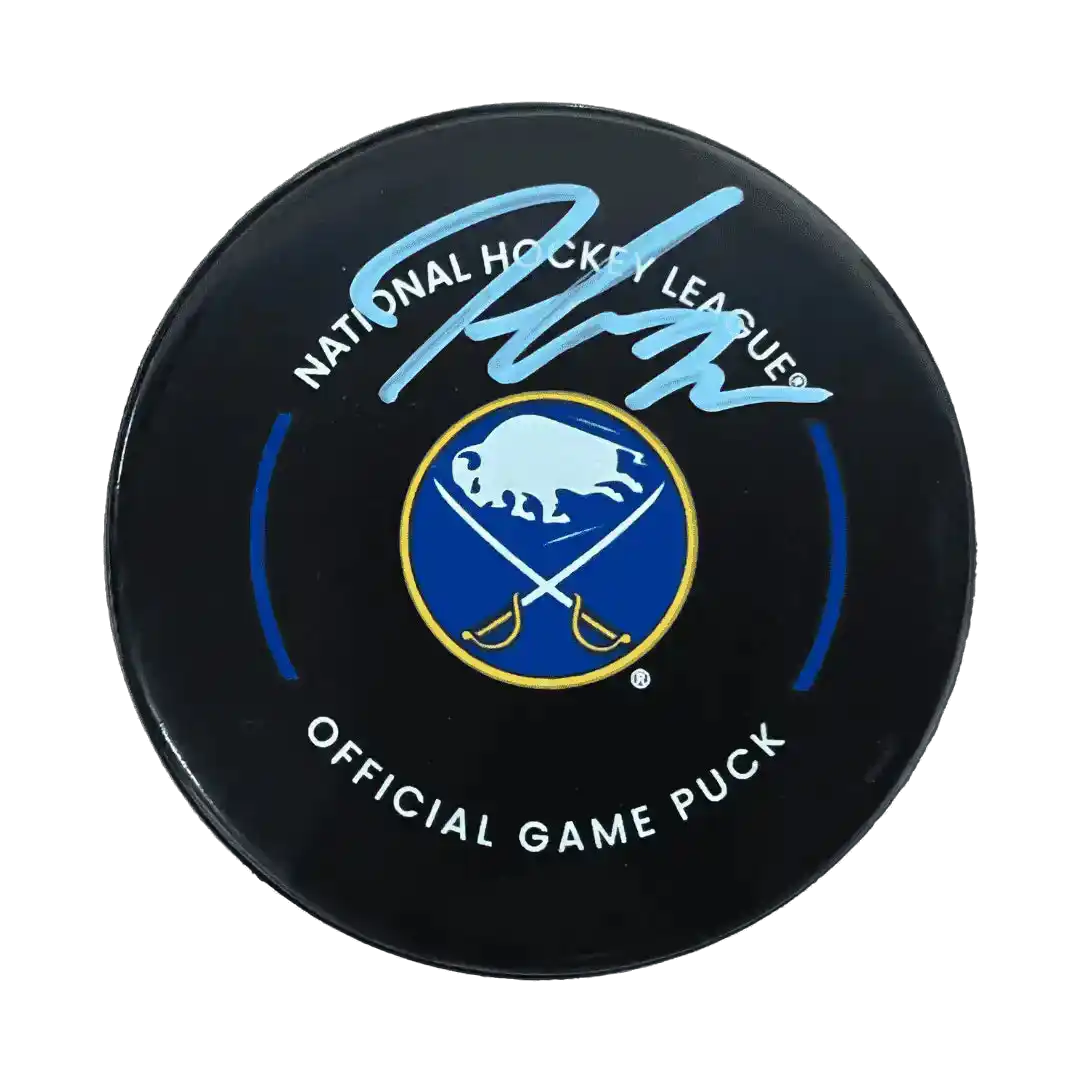Tage Thompson Buffalo Sabres Autographed Official Game Puck, D&A COA