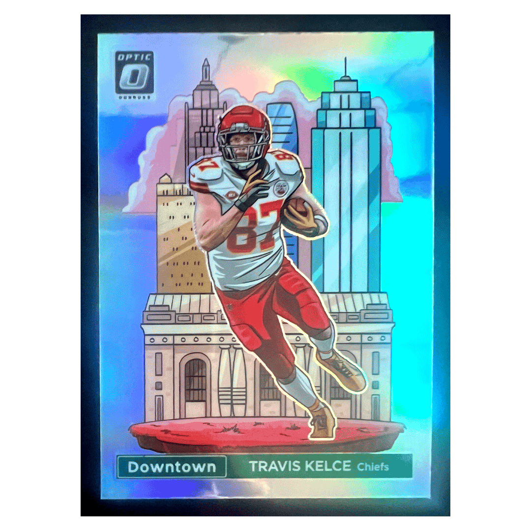 Travis Kelce 2024 Panini Donruss Optic Downtown Card #7 - Front