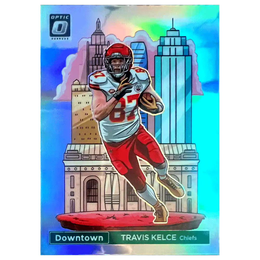 Travis Kelce 2024 Panini Donruss Optic Downtown Card #7 - Front
