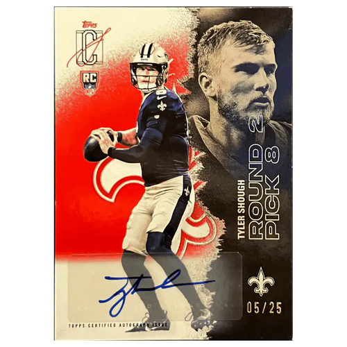 Tyler Shough 2025 Topps Signature Class Autograph Rookie RC #d/ 25 Card #104 - Front