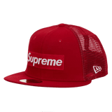 Supreme Box Logo Mesh Back New Era Red 59FIFTY Fitted Hat