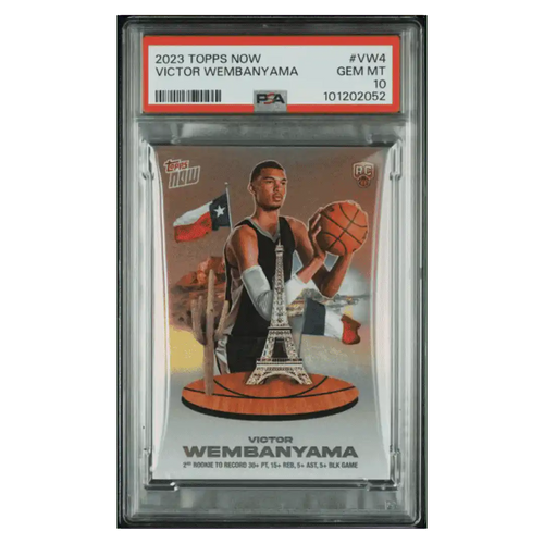 Victor Wembanyama PSA 10 2023 Topps Now Rookie RC Card #VW4 - Front