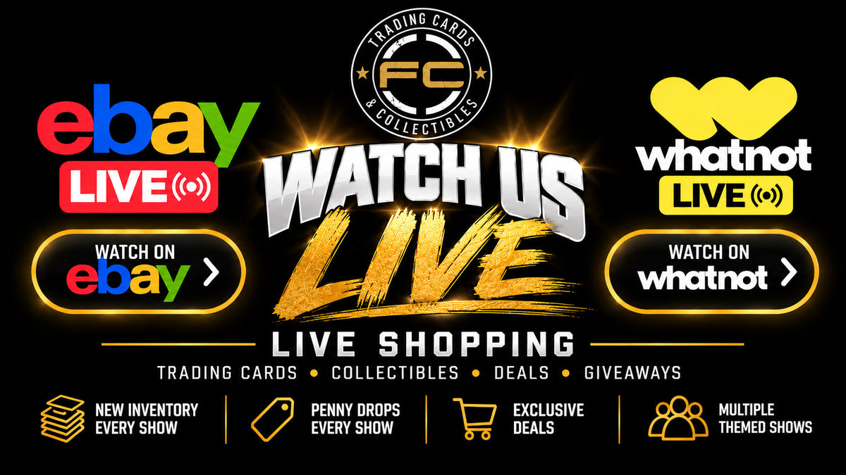 Watch Fan Cave live on eBay Live and Whatnot - trading card breaks, penny drops and deals