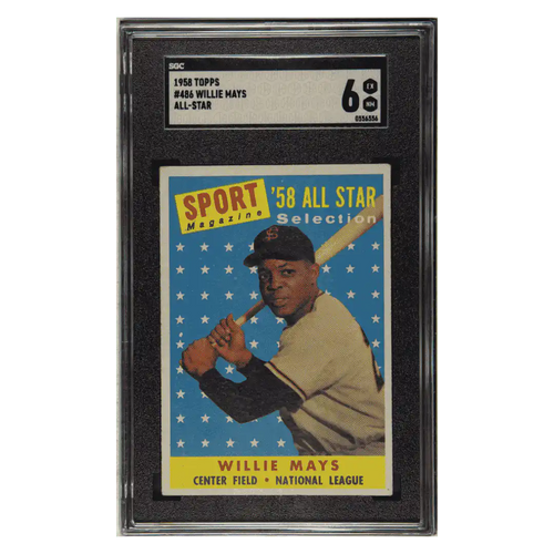 Willie Mays SGC 6 1958 Topps All-Star Card #486 - Front