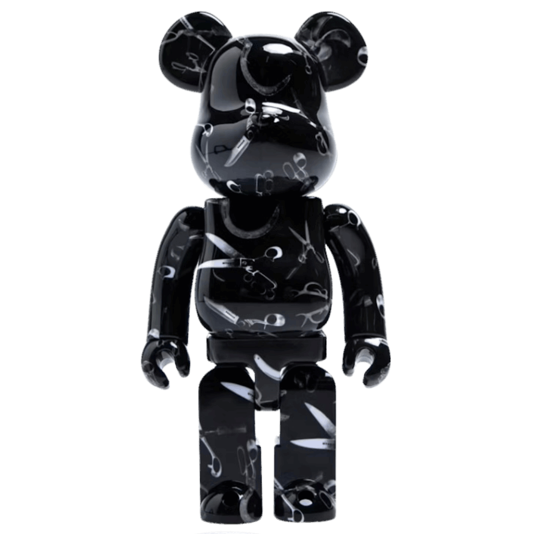 Bearbrick x Denham "Scissors All Over Print" 1000%