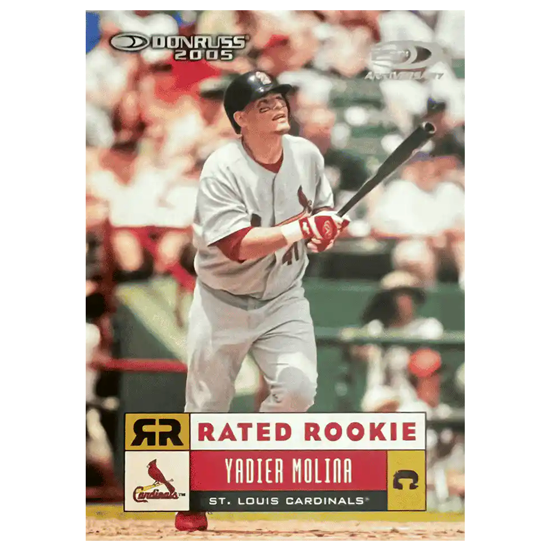 Yadier Molina 2005 Donruss 25th Anniversary Rated Rookie RC /25 Card #54 - Front
