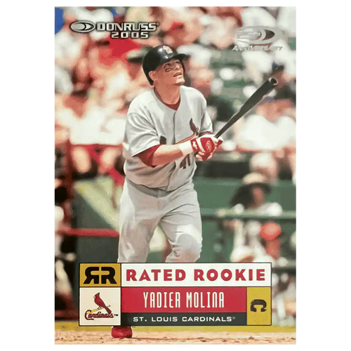 Yadier Molina 2005 Donruss 25th Anniversary Rated Rookie RC /25 Card #54 - Front