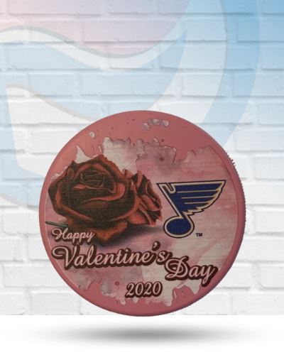 St Louis Blues 2020 Valentine's Day Logo Puck